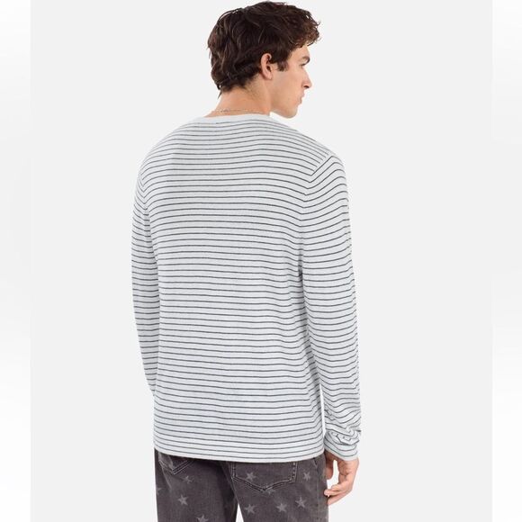 $345 The Kooples Blazon Striped Wool And cashmere Sweater for Man NWT - Picture 3 of 9